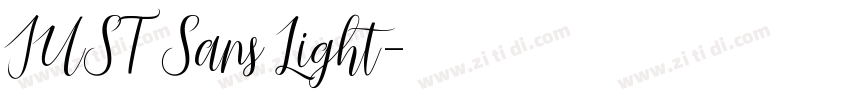 JUST Sans Light字体转换